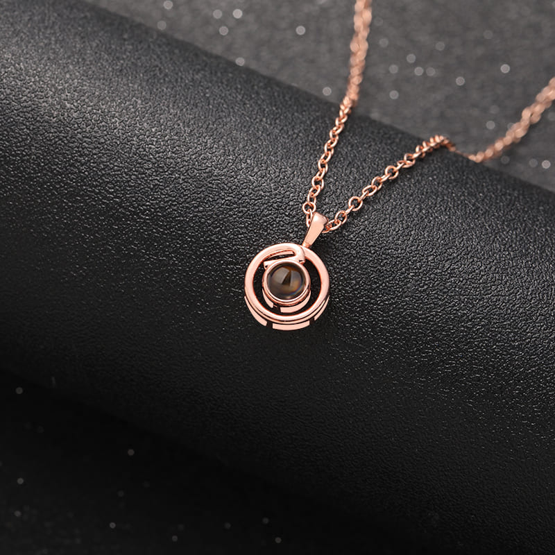Golden Orbit Projection Necklace - Hidden Forever