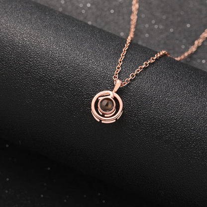 Golden Orbit Projection Necklace - Hidden Forever