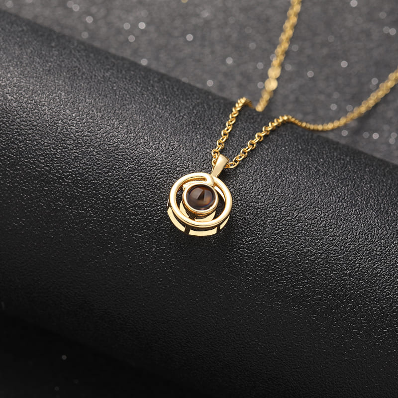 Golden Orbit Projection Necklace - Hidden Forever