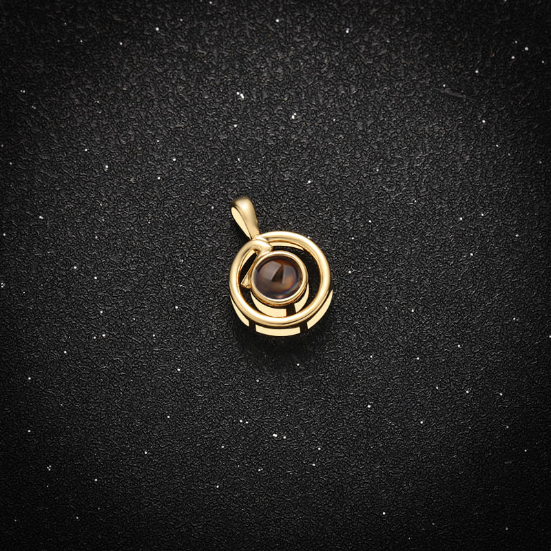Golden Orbit Projection Necklace - Hidden Forever