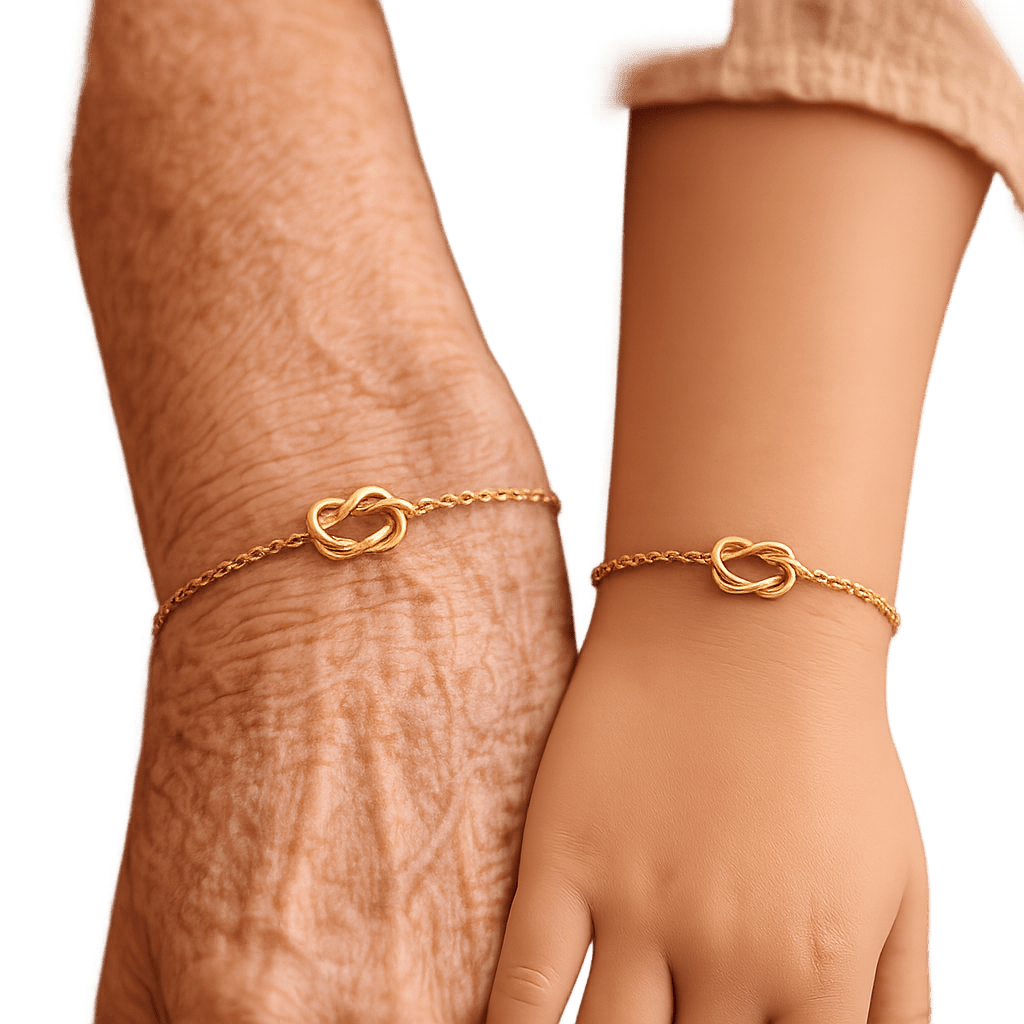 Grandmother & Granddaughter Eternal Bond Knot Bracelets - Hidden Forever