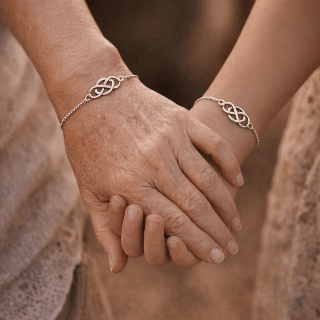 Grandmother & Granddaughter Eternal Bond Knot Bracelets - Hidden Forever