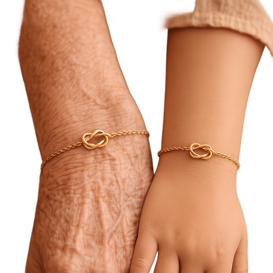 Grandmother & Granddaughter Eternal Bond Knot Bracelets