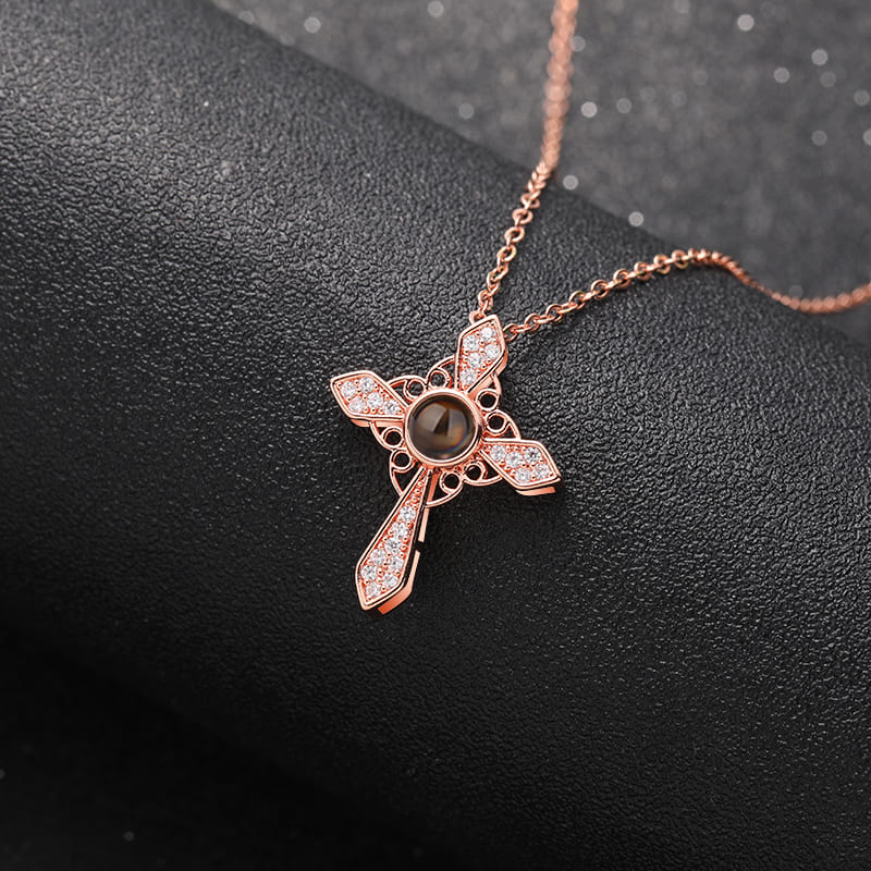 Guardian Cross Projection Necklace - Hidden Forever