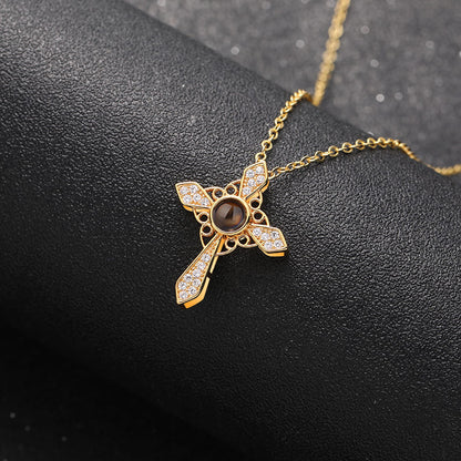 Guardian Cross Projection Necklace - Hidden Forever