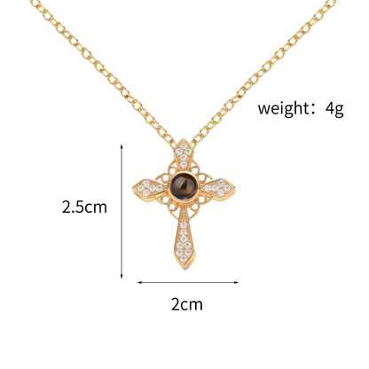 Guardian Cross Projection Necklace - Hidden Forever