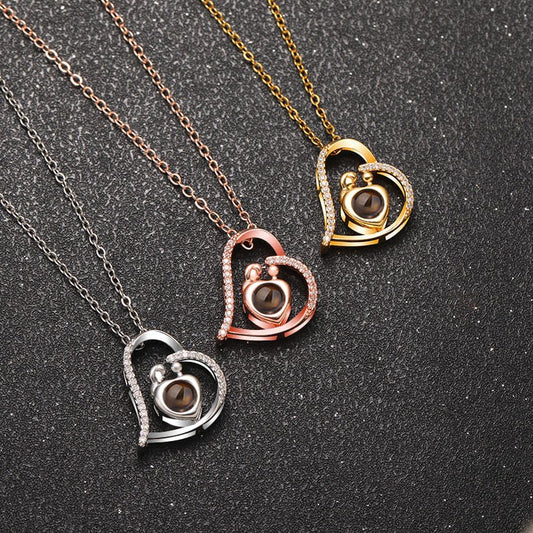 Harmony Heart Projection Necklace - Hidden Forever