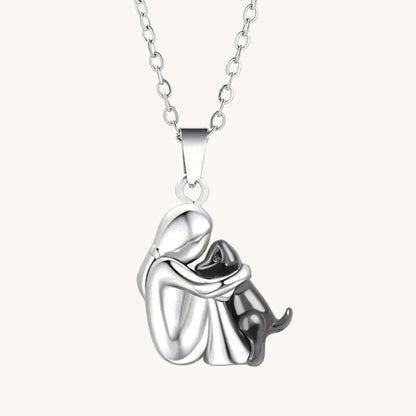 Hugging Dog Fur - ever Love Necklace - Hidden Forever