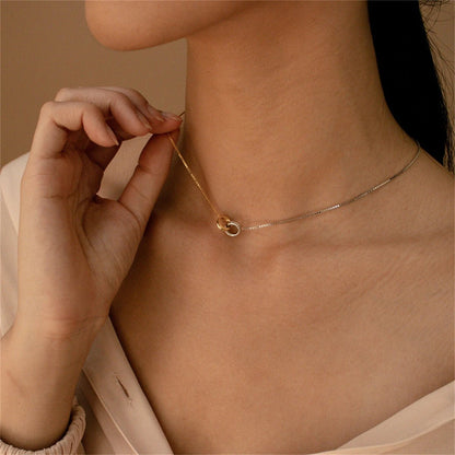 Interlocking Rings Infinity Loop Necklace - Hidden Forever