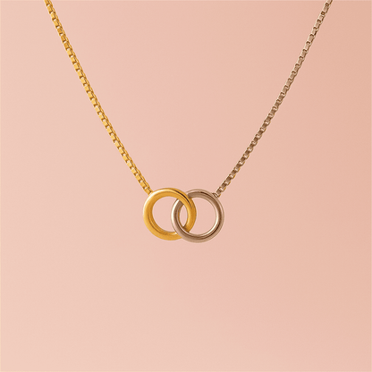 Interlocking Rings Infinity Loop Necklace - Hidden Forever