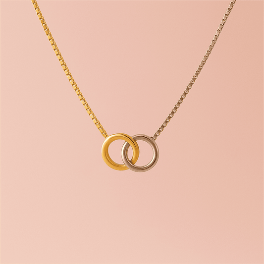 Interlocking Rings Infinity Loop Necklace - Hidden Forever