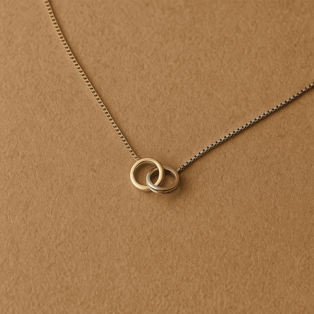 Interlocking Rings Infinity Loop Necklace - Hidden Forever