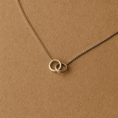 Interlocking Rings Infinity Loop Necklace - Hidden Forever