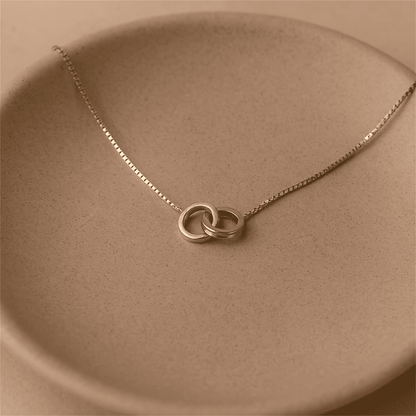 Interlocking Rings Infinity Loop Necklace - Hidden Forever