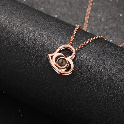 Lunar Heart Memory Projection Necklace - Hidden Forever