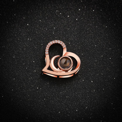 Lunar Heart Memory Projection Necklace - Hidden Forever