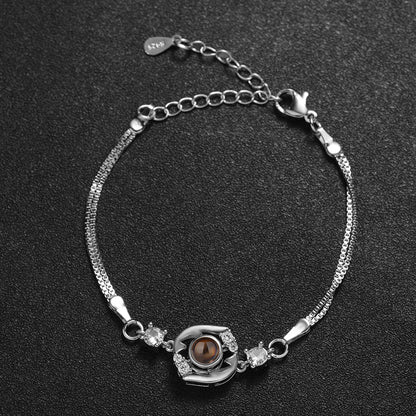 Lustrous Orbit Hidden Photo Bracelet - Hidden Forever