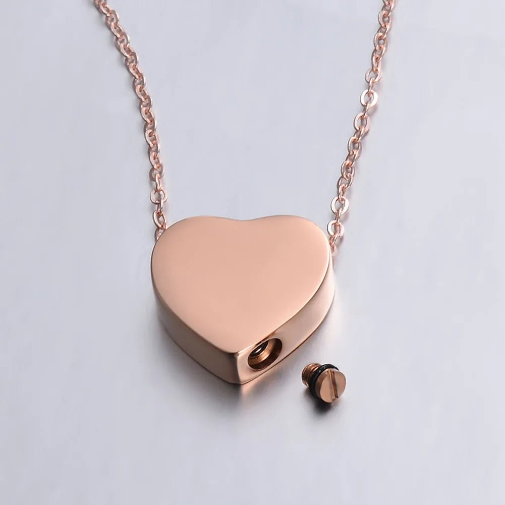 Memorial Ashes Heart Pendant - Hidden Forever