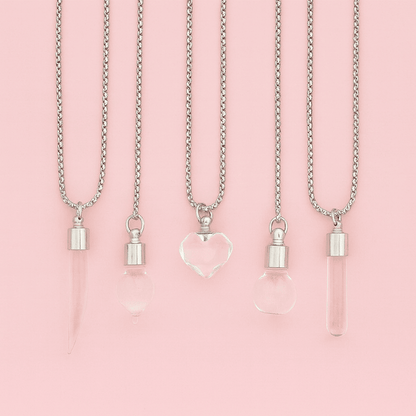 Memorial Vial/Urn Pendant Necklace - Hidden Forever