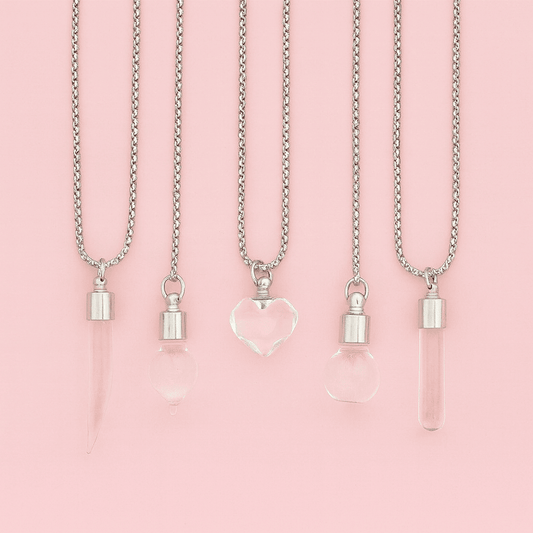 Memorial Vial/Urn Pendant Necklace - Hidden Forever