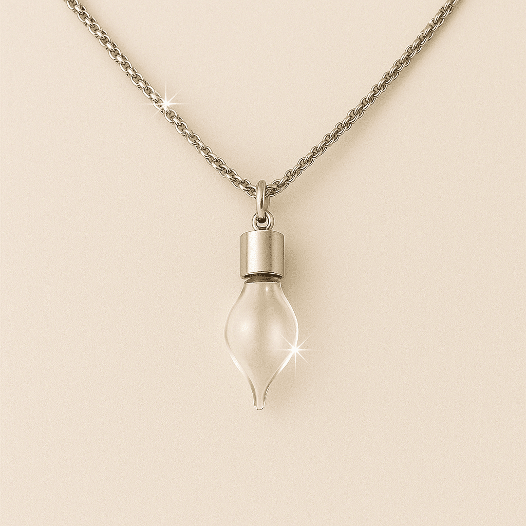 Memorial Vial/Urn Pendant Necklace - Hidden Forever