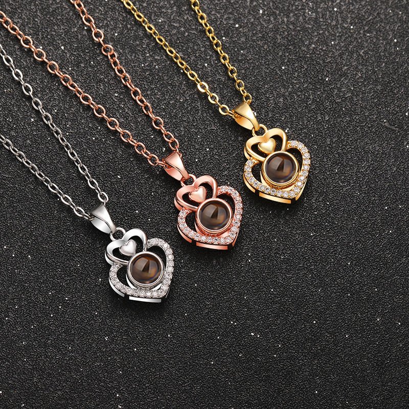 Memory Heart Projection Necklace - Hidden Forever