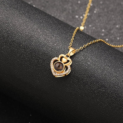 Memory Heart Projection Necklace - Hidden Forever