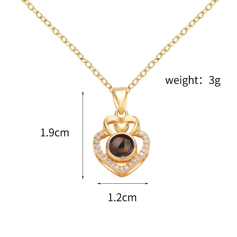 Memory Heart Projection Necklace - Hidden Forever