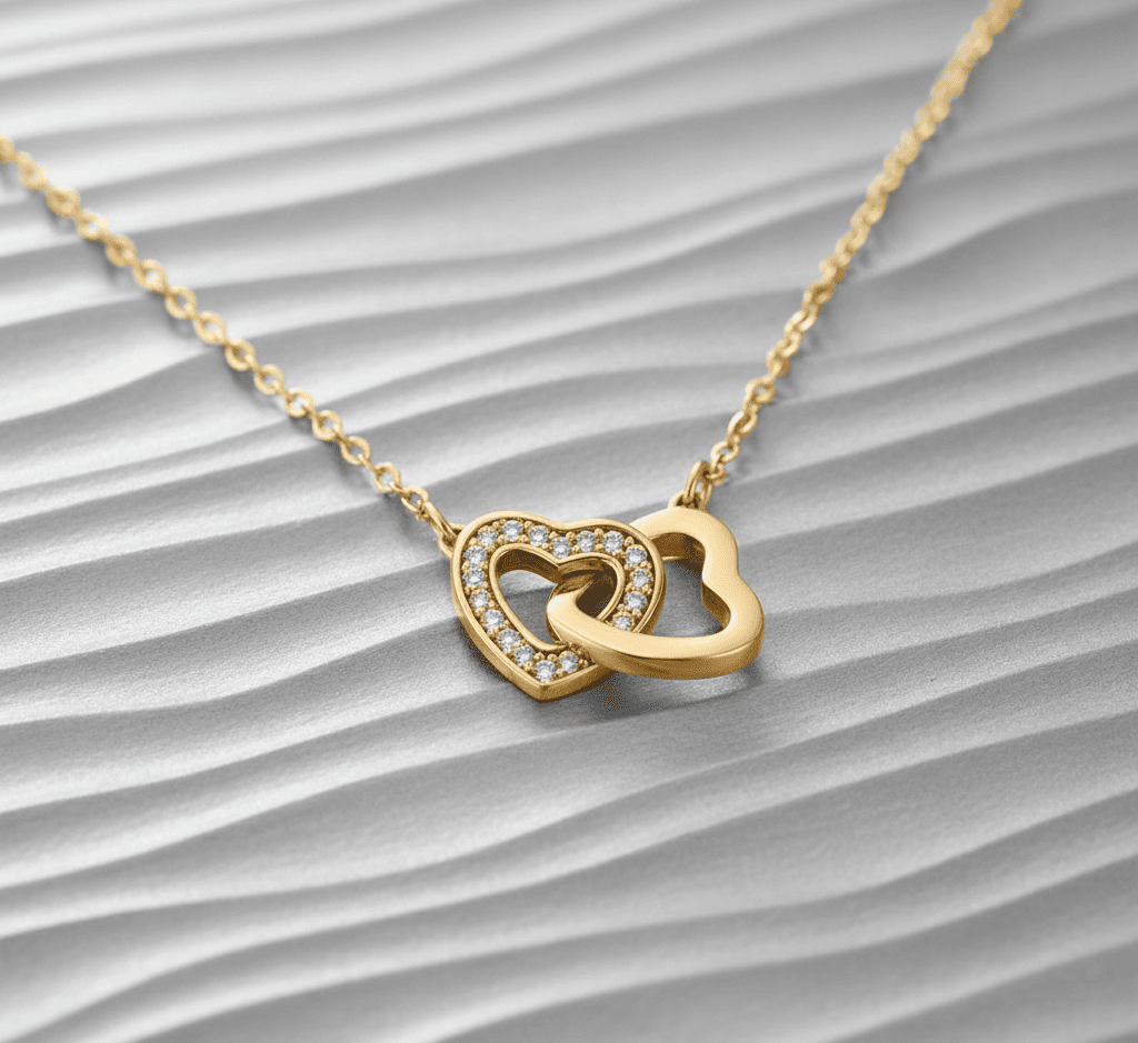 Mini Interlock Heart Mother and Daughter Necklace - Hidden Forever