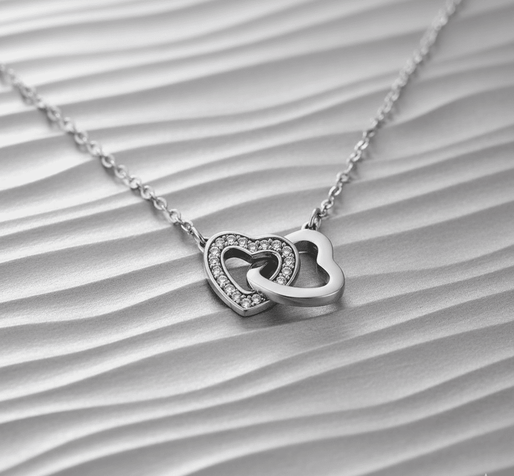 Mini Interlock Heart Mother and Daughter Necklace - Hidden Forever
