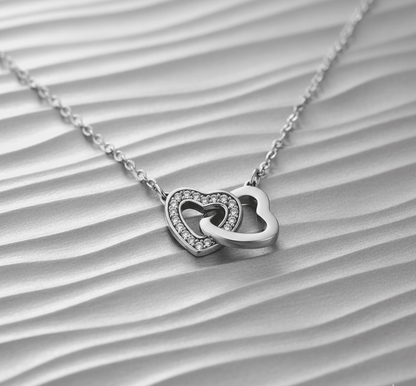 Mini Interlock Heart Mother and Daughter Necklace - Hidden Forever