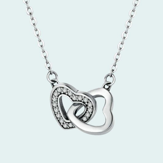 Mini Interlock Heart Mother and Daughter Necklace - Hidden Forever