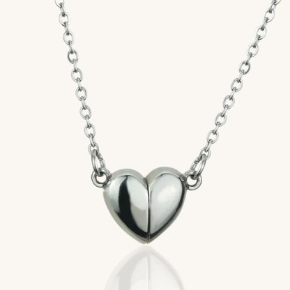 Mother and Daughter Magnetic Mini Heart Necklace - Hidden Forever