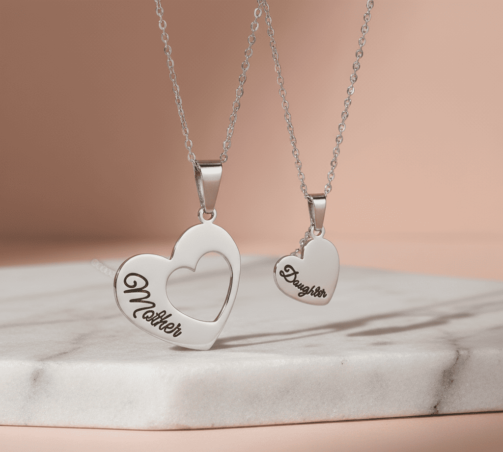 Mother and Daughter Matching Bond Necklace - Hidden Forever