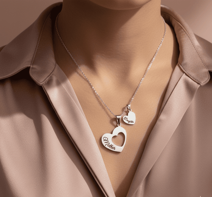 Mother and Daughter Matching Bond Necklace - Hidden Forever