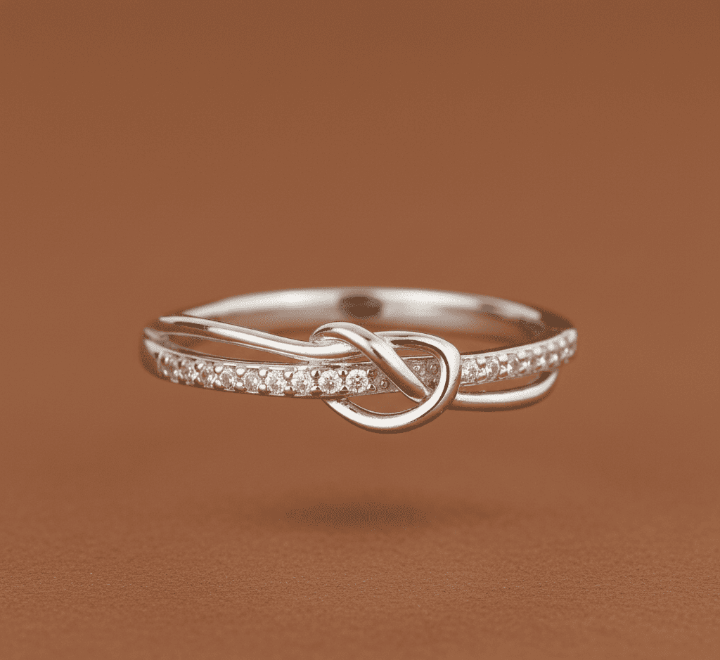 Mother & Daughter Bond Double Band Knot Ring - Hidden Forever