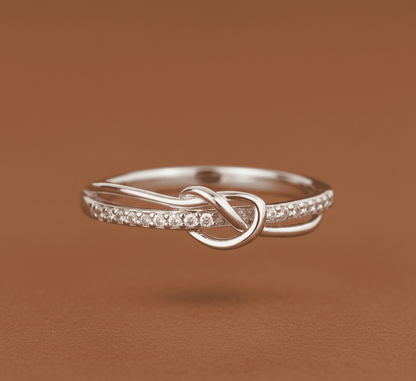 Mother & Daughter Bond Double Band Knot Ring - Hidden Forever