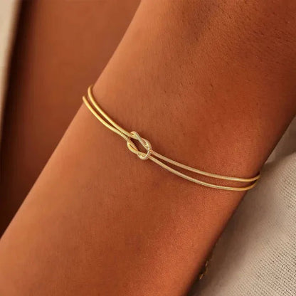 Mother & Daughter Eternal Bond Knot Bracelets - Hidden Forever