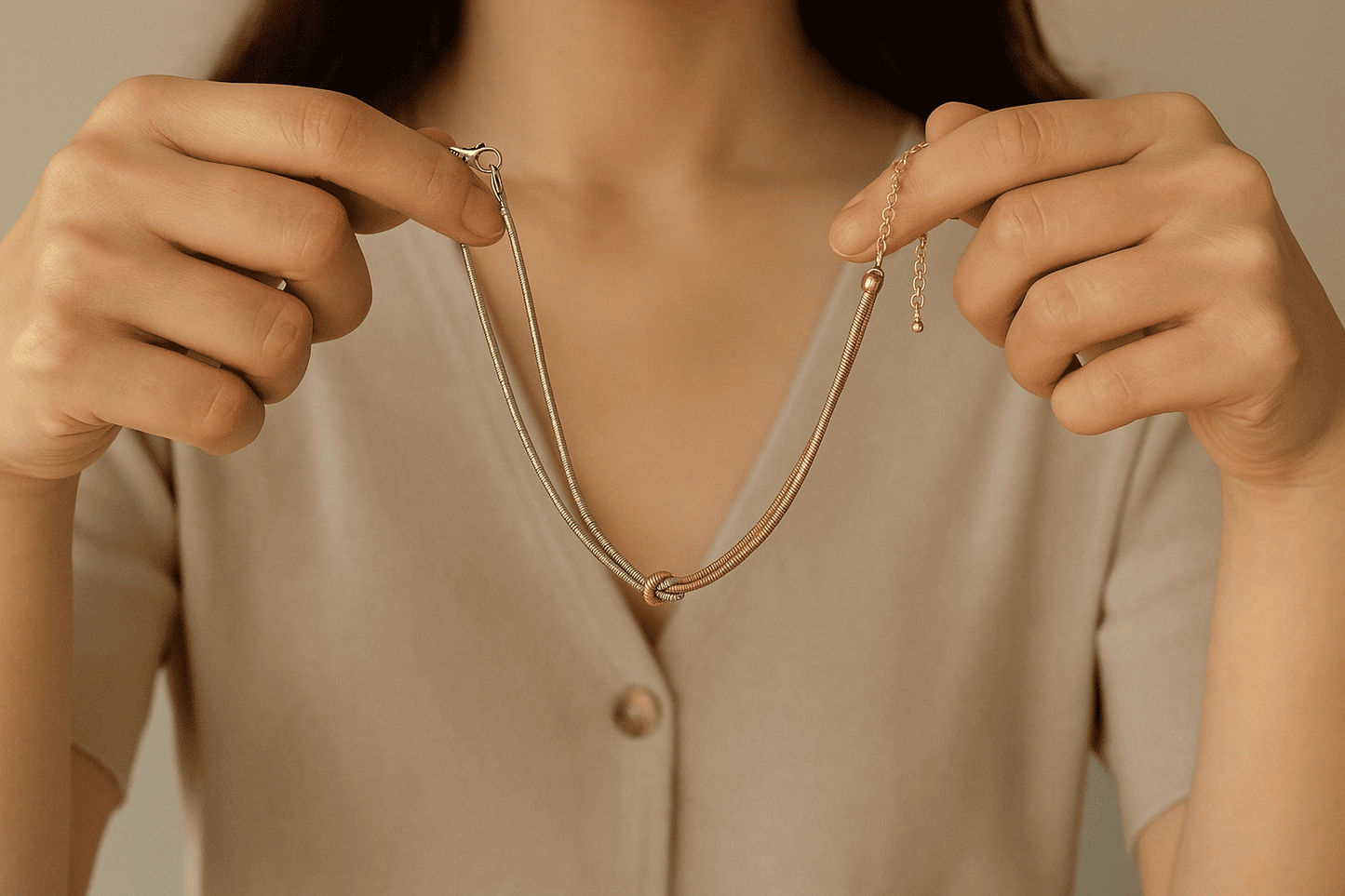 Mother & Daughter Eternal Bond Knot Necklaces - Hidden Forever