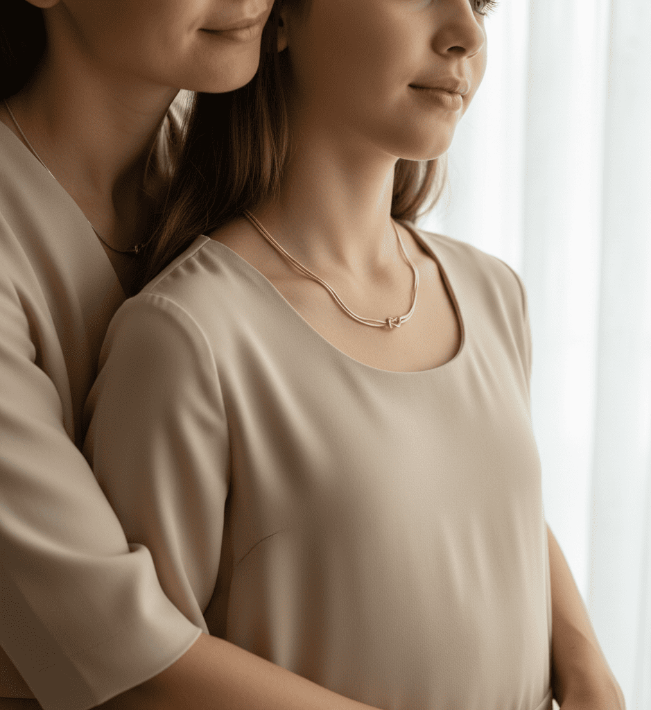 Mother & Daughter Eternal Bond Knot Necklaces - Hidden Forever
