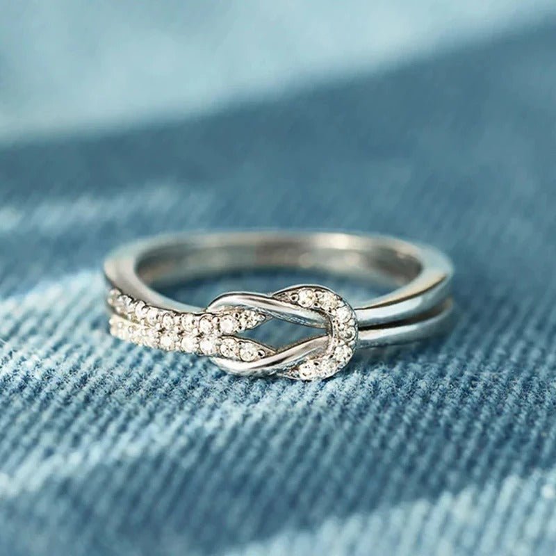 Mother & Daughter Eternal Bond Knot Rings - Hidden Forever