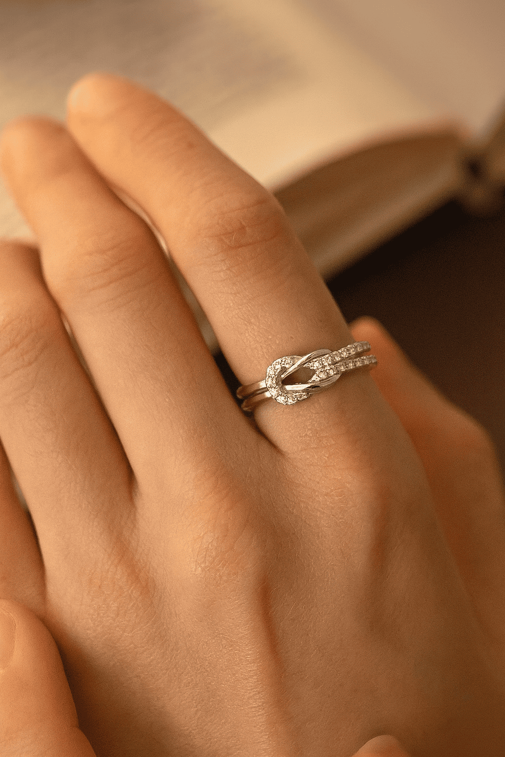 Mother & Daughter Eternal Bond Knot Rings - Hidden Forever