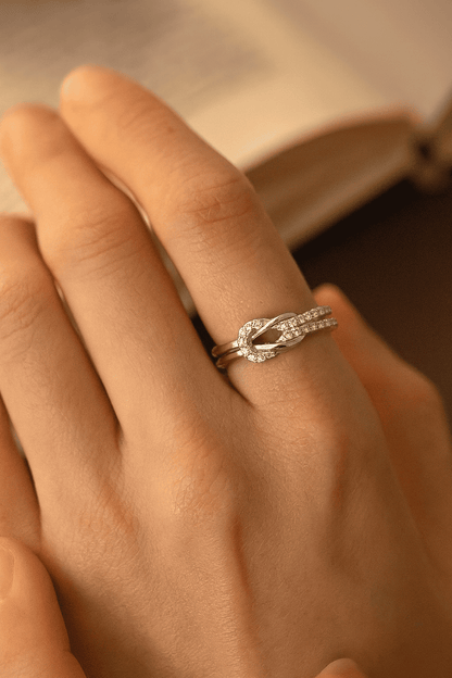 Mother & Daughter Eternal Bond Knot Rings - Hidden Forever
