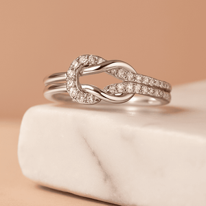 Mother & Daughter Eternal Bond Knot Rings - Hidden Forever