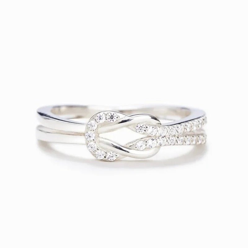 Mother & Daughter Eternal Bond Knot Rings - Hidden Forever