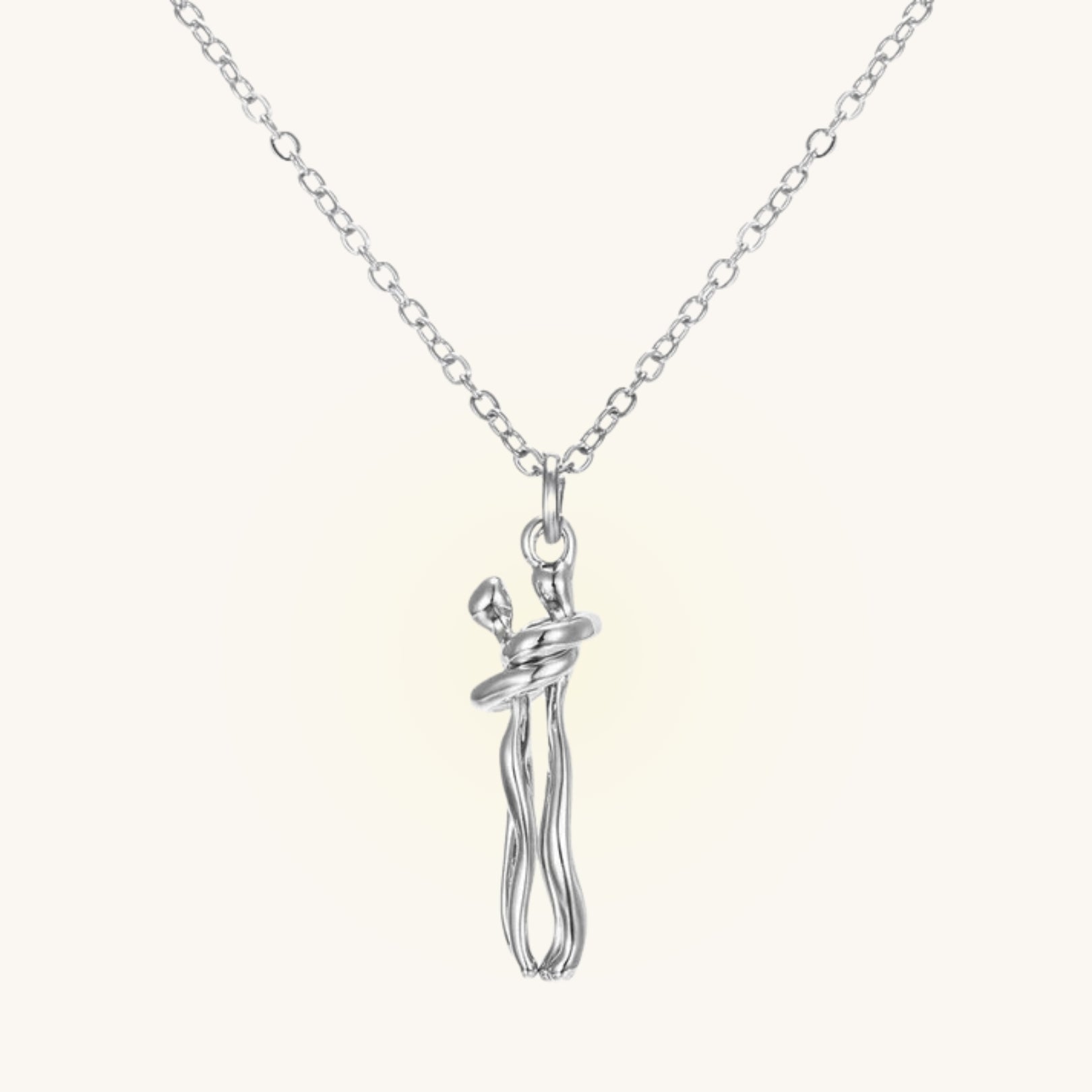 Mother Daughter Hugging Necklace - Hidden Forever