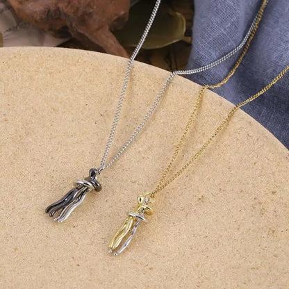 Mother Daughter Hugging Necklace - Hidden Forever