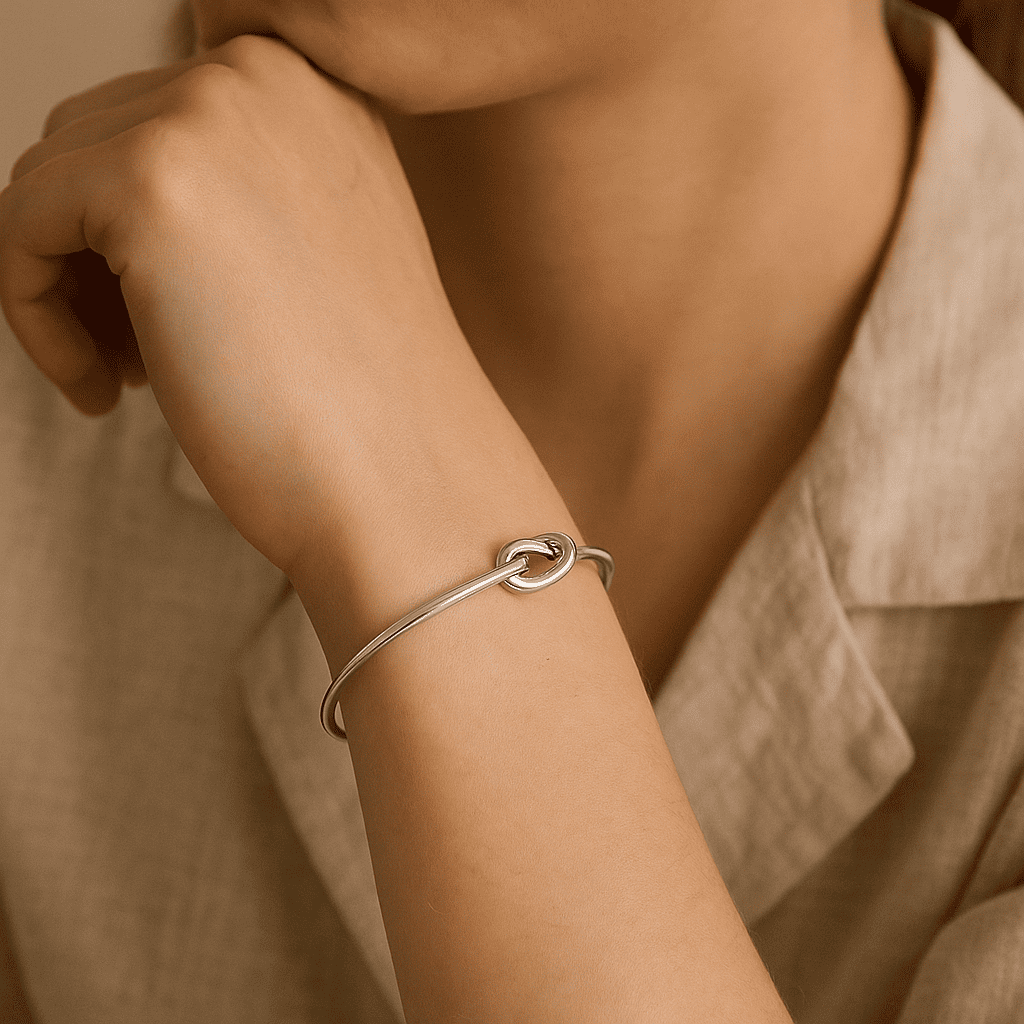 Mother & Daughter Infinity Knot Bracelet Bangle - Hidden Forever