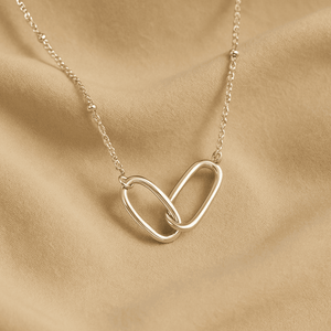Mother & Daughter Linked Pendant Necklace - Hidden Forever
