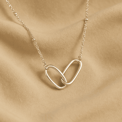 Mother & Daughter Linked Pendant Necklace - Hidden Forever